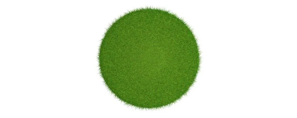 3d rendering of a grass patch isolated on white Illustrazione stock