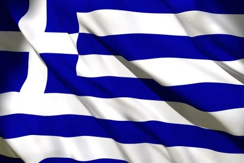 3d rendering of Greece flag Stock Illustration