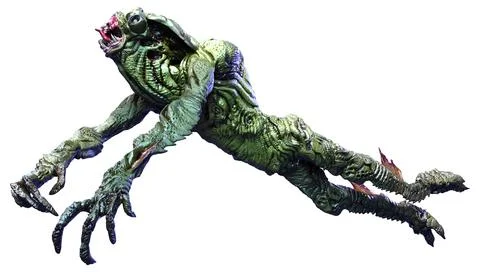 3D Rendering Green Alien on White Illustrazione stock