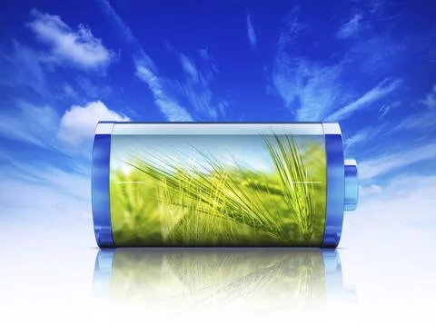 3D rendering of a green energy concept Ilustración de archivo