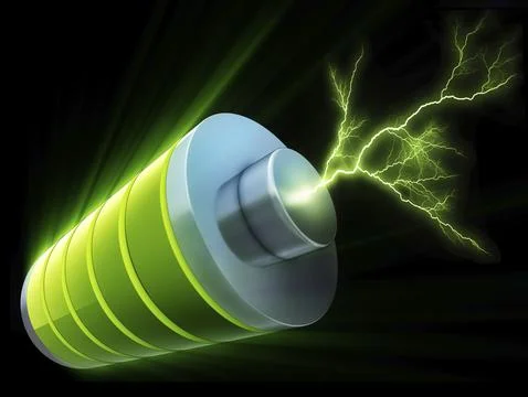 3D rendering of an green energy concept Ilustración de archivo