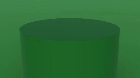 3D rendering of a green podium stand for product display on a matching Stock Illustration