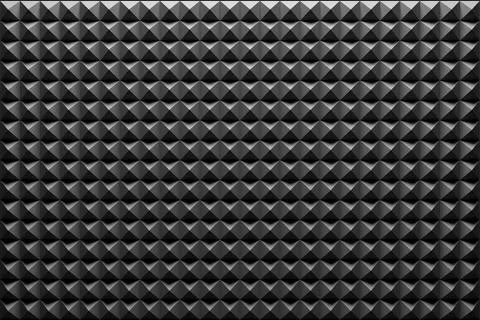 3D rendering of grey acoustic foam panel background Stock Illustration