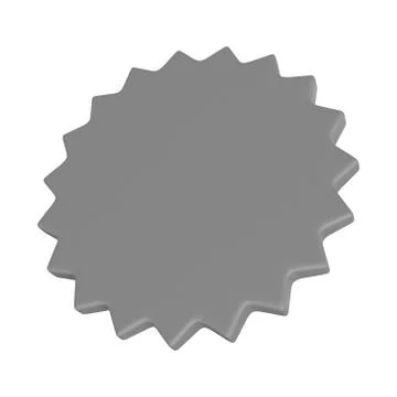 3D rendering grey star - badge concept for diploma Stock Illustration