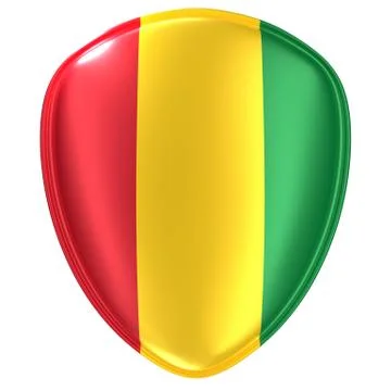 3d rendering of a Guinea flag icon. Stock Illustration