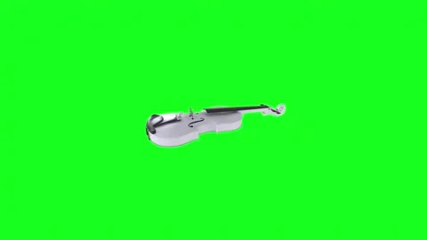 3D rendering of a guitar floating against a vibrant green background Stock-Footage 297584554