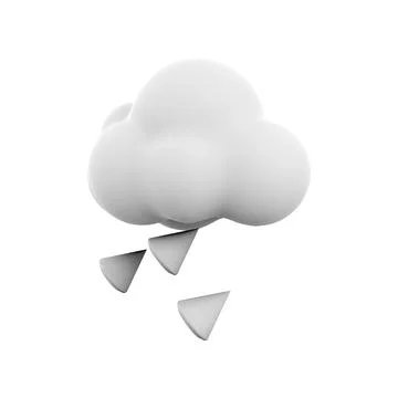 3d rendering hail cloud icon. 3d render weather cloud with hail icon. Hail cloud Stock-Illustration