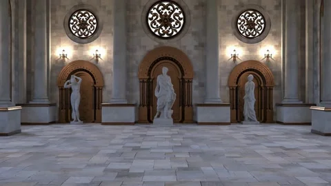 3D rendering of the hall in a classic style. Classic interior. Stock-Footage 228670962