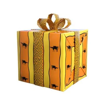 3D Rendering Halloween Gift on White Stock Illustration
