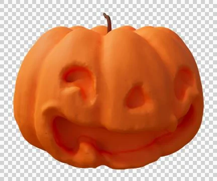 3d rendering of Halloween pumpkin, minimal Halloween background design elemen 스톡 일러스트