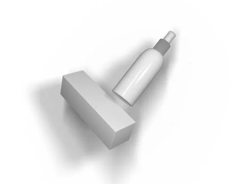 3d rendering of hand cleaner for covid disinfection, mockups Stock Photos