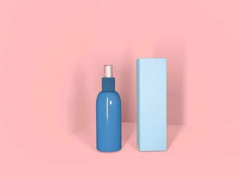 3d rendering of hand cleaner for covid disinfection, mockups Stock Photos