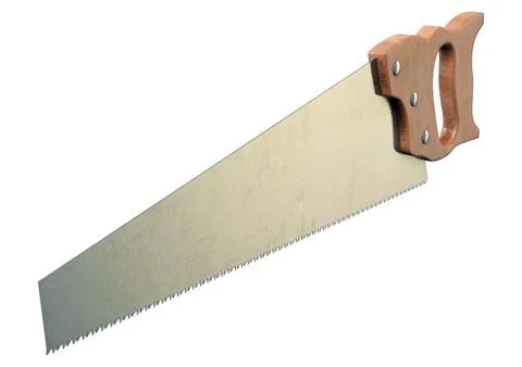 3D Rendering Hand Saw on White Stock Illustration