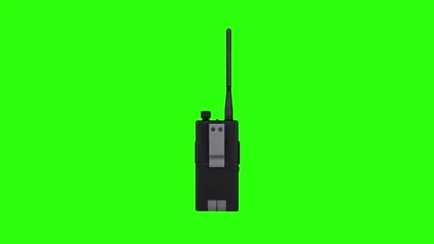 3D rendering of a handheld scanner radio with green screen background Stock Footage 287011787