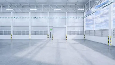 3d rendering hangar Stock Illustration