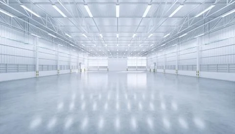 3d rendering hangar Stock Illustration