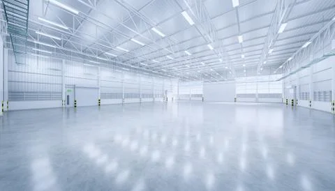 3d rendering hangar Stock Illustration