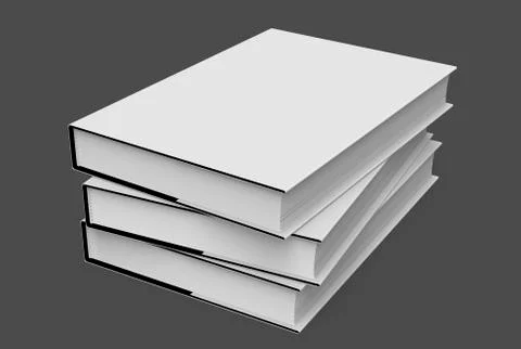 3D rendering hardcover books Illustrazione stock