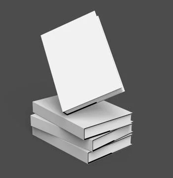 3D rendering hardcover books Stock-Illustration
