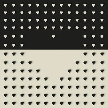 3D RENDERING OF HEART SHAPE FRAME イラスト素材