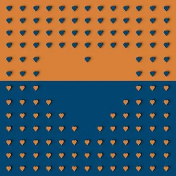 3D RENDERING OF HEART SHAPE FRAME Illustrazione stock