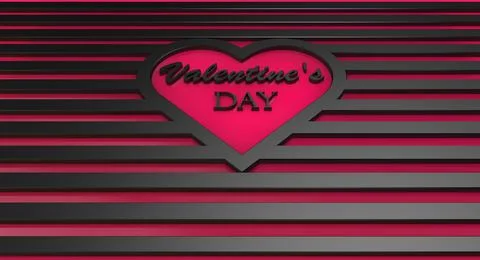 3D rendering heart shaped pattern. Valentine's Day Stock Illustration