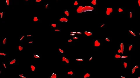 3d rendering of hearts background Stock Footage 127170418