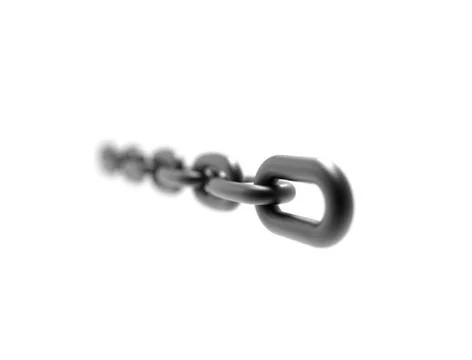 3d rendering of a heavy metal chain isolated on white studio background 3d... 写真素材