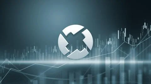 3D rendering hedera cryptocurrency coin on colorful background, cryptocurrenc Stock Illustration