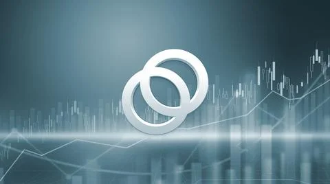 3D rendering hedera cryptocurrency coin on colorful background, cryptocurrenc Stock Illustration