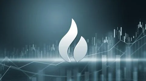 3D rendering hedera cryptocurrency coin on colorful background, cryptocurrenc Illustrazione stock