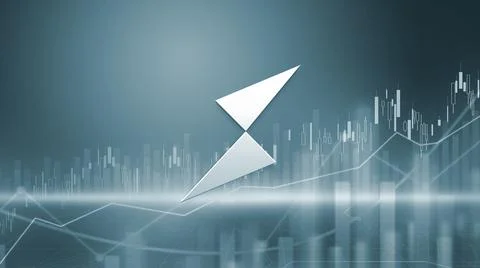 3D rendering hedera cryptocurrency coin on colorful background, cryptocurrenc Stock Illustration