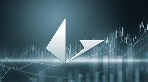 3D rendering hedera cryptocurrency coin on colorful background, cryptocurrenc Stock Illustration