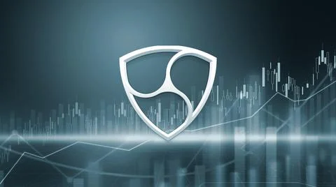 3D rendering hedera cryptocurrency coin on colorful background, cryptocurrenc Stock Illustration