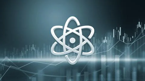 3D rendering hedera cryptocurrency coin on colorful background, cryptocurrenc Stock Illustration