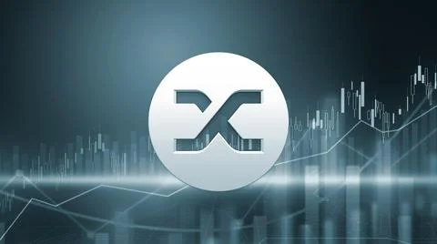 3D rendering hedera cryptocurrency coin on colorful background, cryptocurrenc Stock Illustration