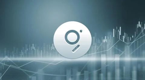 3D rendering hedera cryptocurrency coin on colorful background, cryptocurrenc Stock Illustration