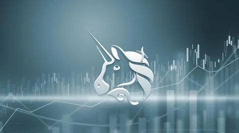 3D rendering hedera cryptocurrency coin on colorful background, cryptocurrenc Stock Illustration