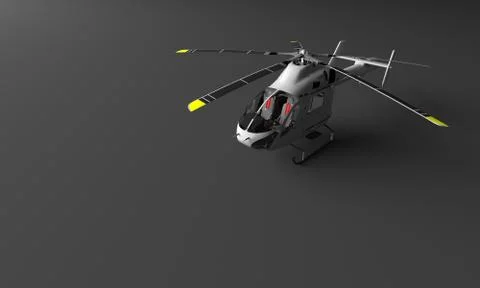 3D RENDERING OF HELICOPTER Stock Illustration