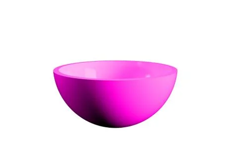 3d rendering of a hemisphere cut inside a studio on white Stock Illustration