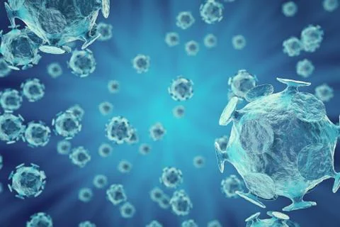 3d rendering, Hepatitis, H1N1, HIV, FLU, AIDS viruses abstract background Stock Illustration