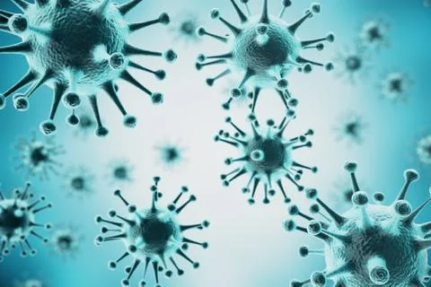 3d rendering, Hepatitis, H1N1, HIV, FLU, AIDS viruses abstract background Stock Illustration