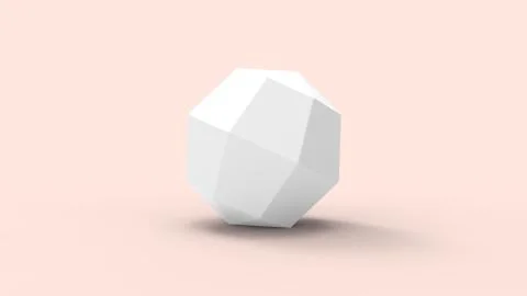 3d rendering of a hexagon shape isolated in a studio background Stock Illustration