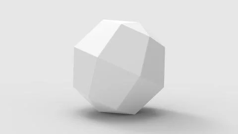 3d rendering of a hexagon shape isolated in a studio background Stock Illustration