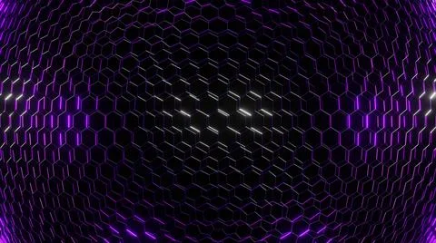 3d Rendering Hexagonal background, depth of field effect. Futuristic cellular Stock Illustration