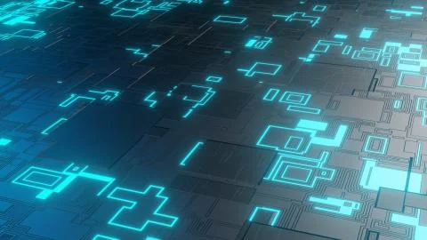 3D Rendering Hi Tech Infographic Background. Stock Illustration