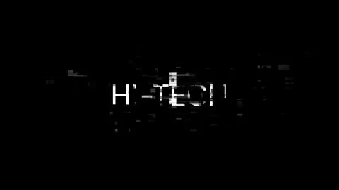 3D rendering hi tech text with screen effects of technological glitches Stock Illustration