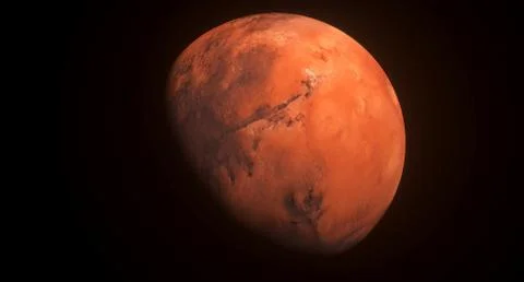 3D Rendering Of  High Detailed Mars Planet The Elements Of This Image Furnish 스톡 일러스트