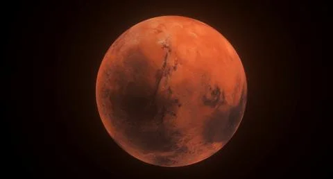 3D Rendering Of  High Detailed Mars Planet The Elements Of This Image Furnish Stock Illustration