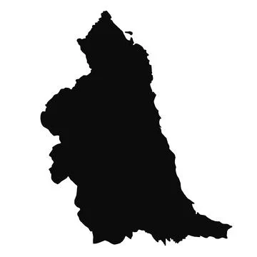 3d rendering High Quality outline map of North East England is a region of .. Stock Illustration